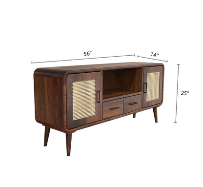 sheesham wood tv unit dimension walnut color