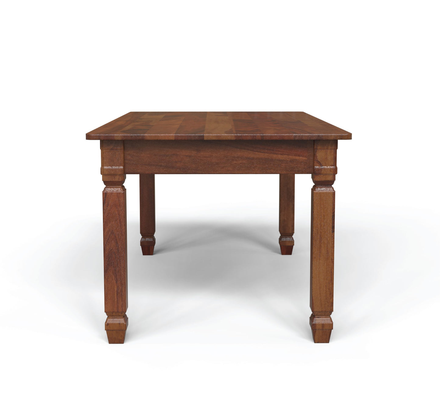 sheesham wood dining table short side walnut