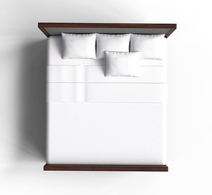 PLANKO Solid Sheesham Wood King Size Hydraulic Bed | Solid Sides | Walnut Finish