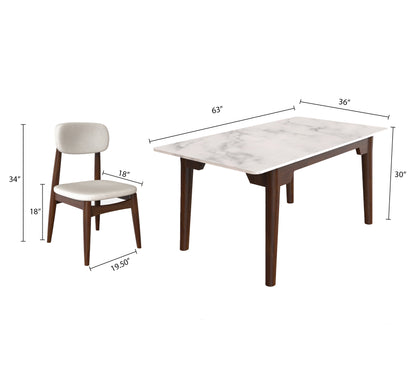 combined chair and table dimension