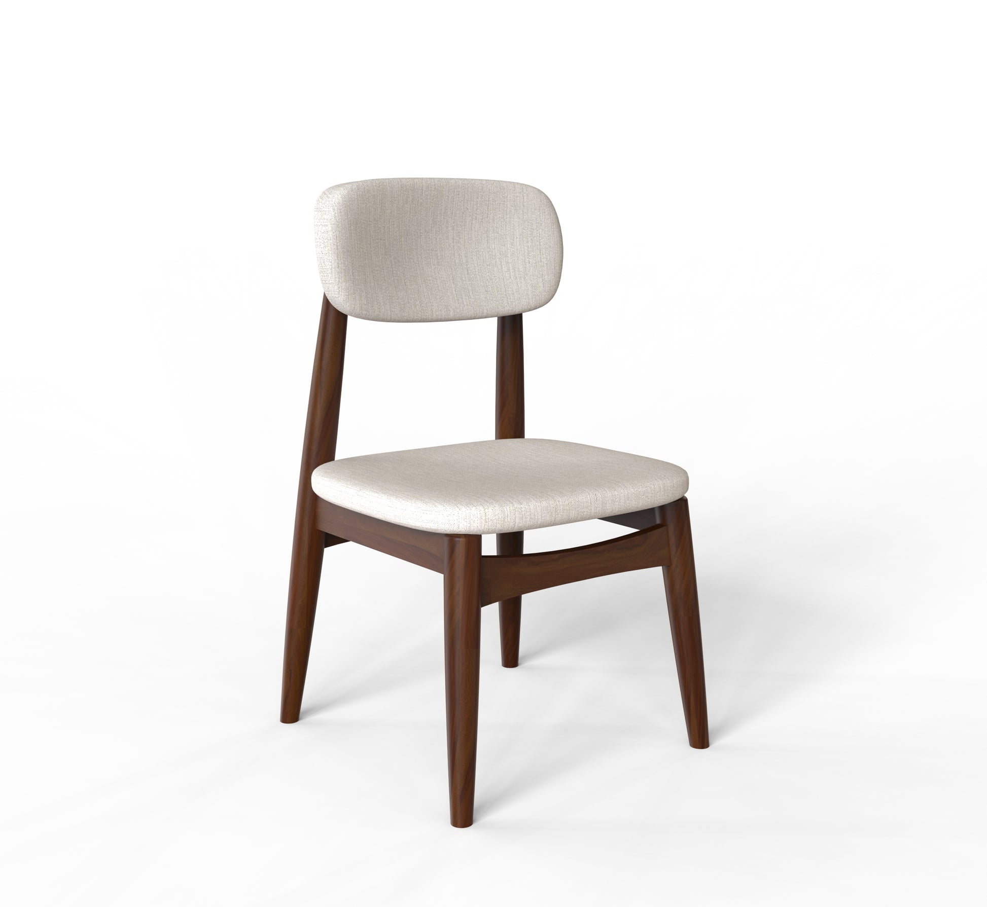 sheesham wood chair with 2 cushions isometric view