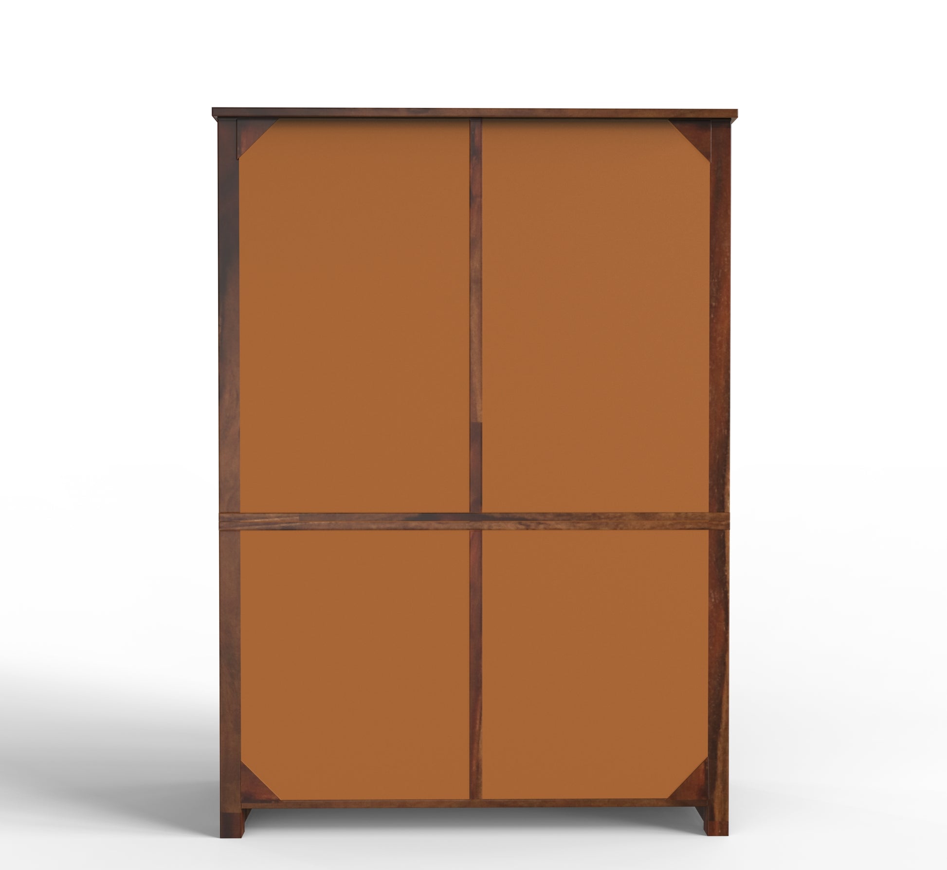 sheesham wood crockery cabinet open back view walnut color