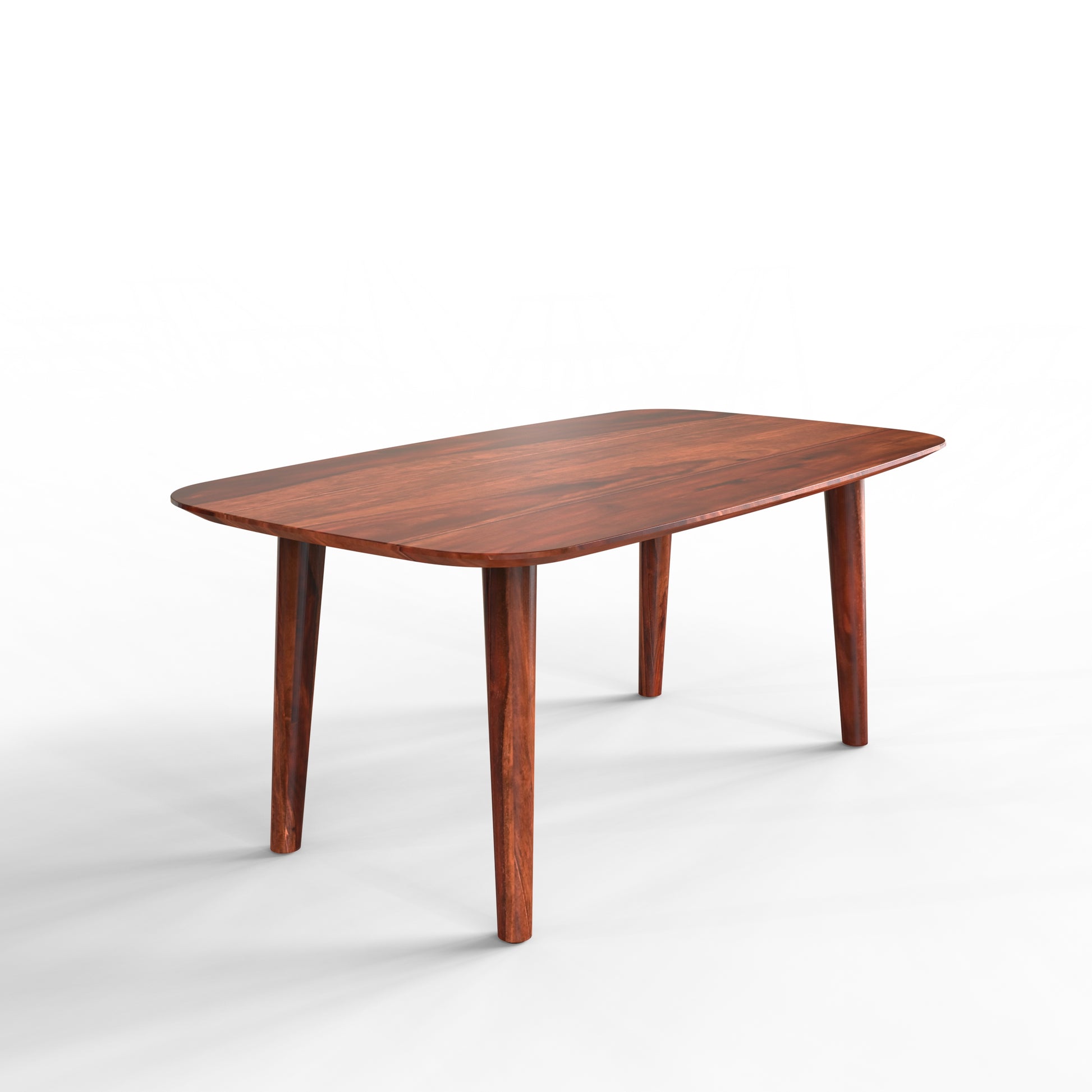 sheesham wood dining table isometric view honey color