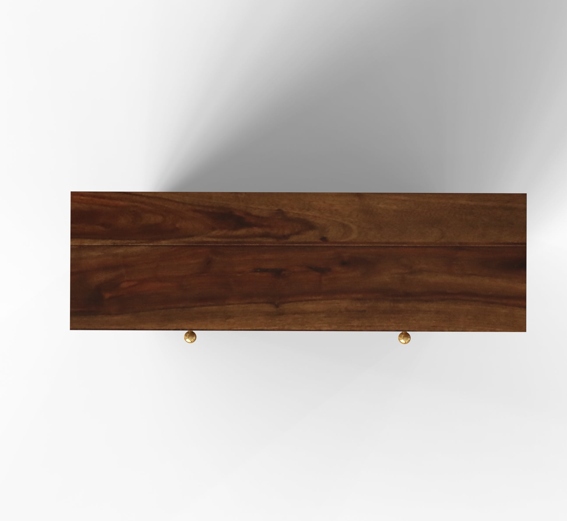 Solid Acacia wood shoe rack walnut finish top view