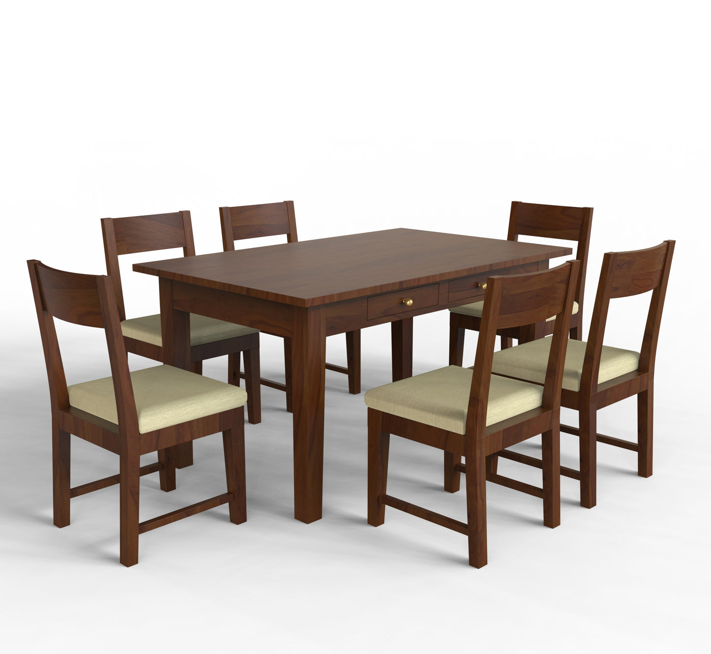 sheehsam wood dining table 6 seater walnut finish 