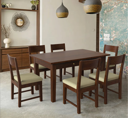 sheehsam wood dining table 6 seater walnut finish live view